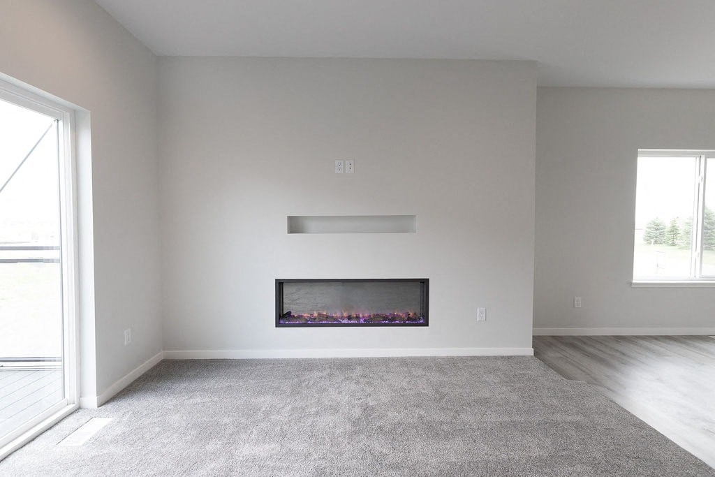 living room with fireplace