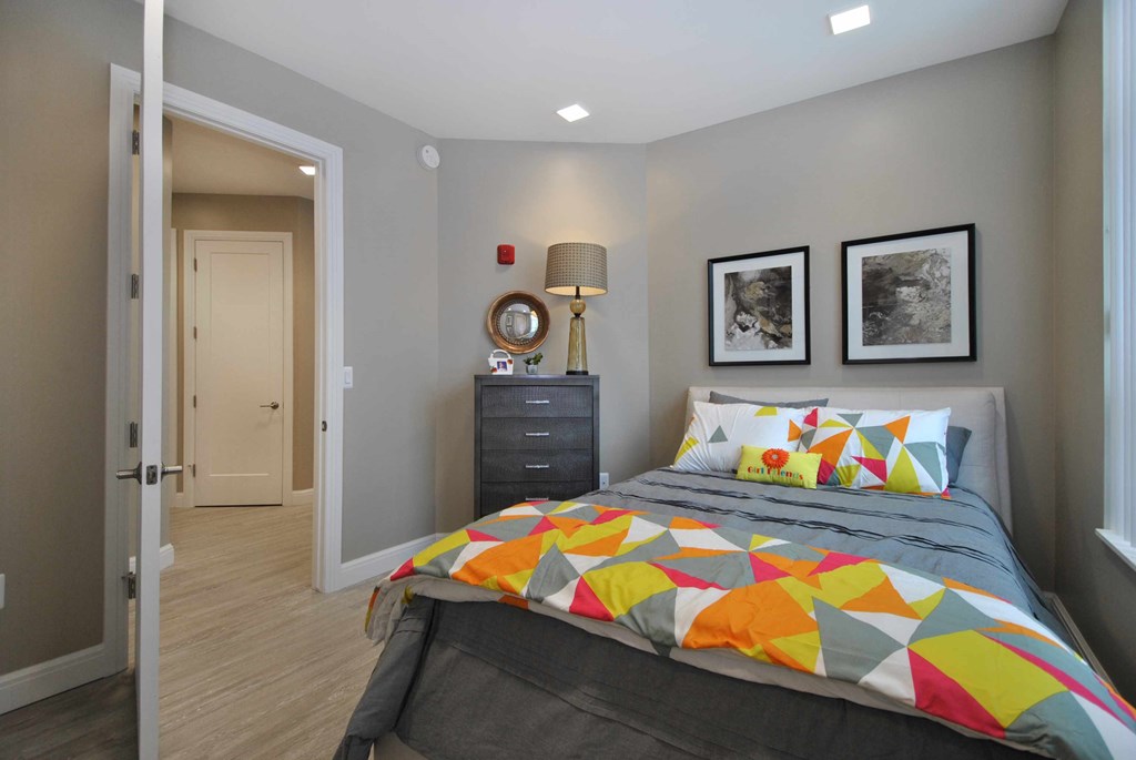 bedroom bed and doorway