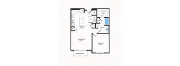 A3 Floor Plan at Los Altos Trinity Green Apartments, Barvin Management, Dallas, TX
