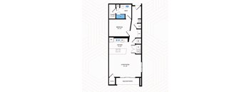 A4 Floor Plan at Los Altos Trinity Green Apartments, Barvin Management, Dallas, TX