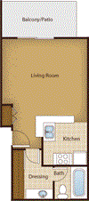 E1 Floor Plan E1 Floor Plan at Park at Voss Apartments, The Barvin Group, Houston, TX