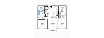 B1-ALT Floor Plan at Los Altos Trinity Green Apartments, Barvin Management, Dallas, TX