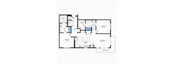 B4-ALT Floor Plan at Los Altos Trinity Green Apartments, Barvin Management, Dallas, TX