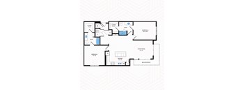 B4 Floor Plan at Los Altos Trinity Green Apartments, Barvin Management, Dallas, TX