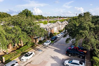 Aerial Exterior View Aerial Exterior View at Chateaux Dupre Apartments, The Barvin Group, Texas - Photo Gallery 4