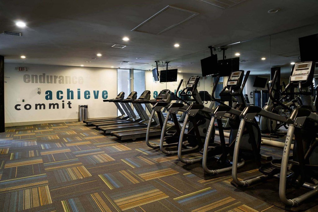 Cardio Machines In Gym at Park at Voss Apartments, The Barvin Group, Houston, Texas