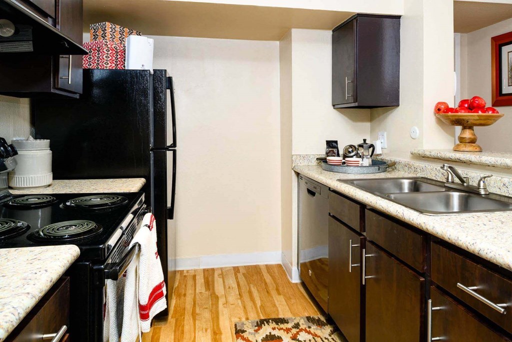 Sink With Faucet In Kitchen at Park at Voss Apartments, The Barvin Group, Houston