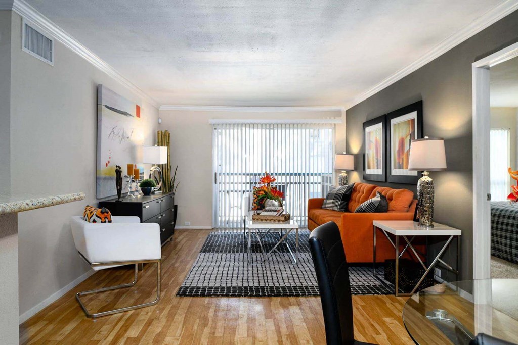 Modern Living Room at Park at Voss Apartments, The Barvin Group, Houston, TX