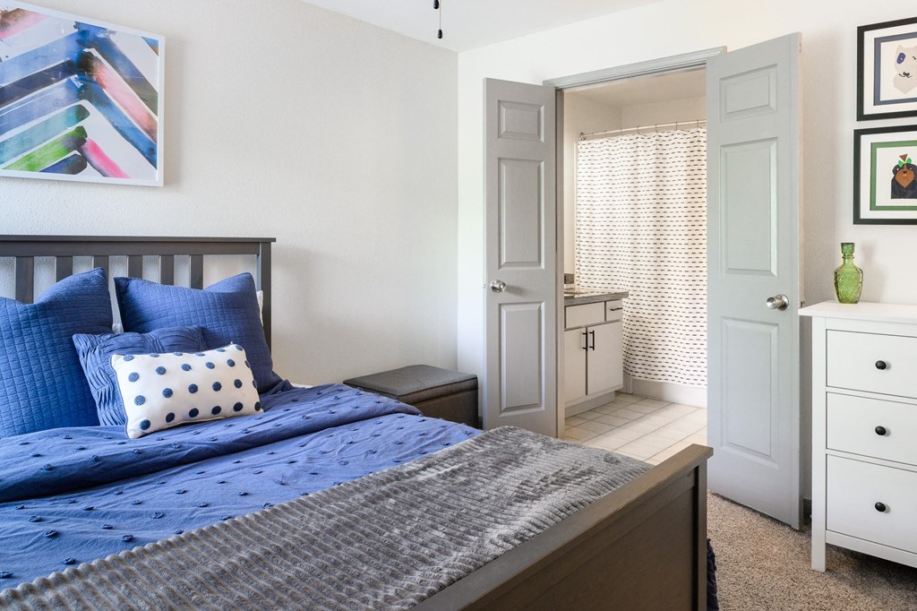 Bedroom view at The Grove at White Oak Apartments, The Barvin Group, Houston, TX, 77008
