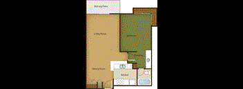 A2 750 Sq.Ft. Floor Plan at Park at Voss Apartments, The Barvin Group, Houston, TX