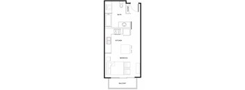 S1 Floor Plan at Rivera on Broadway Apartments, Barvin Management, San Antonio, TX