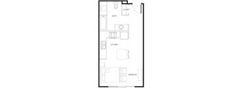S2 Floor Plan at Rivera on Broadway Apartments, Barvin Management, San Antonio, TX