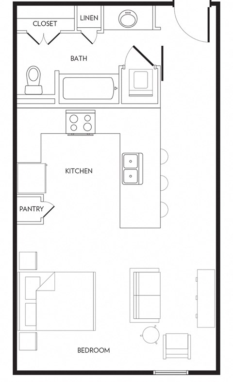 S4 Floor Plan at Rivera on Broadway Apartments, Barvin Management, San Antonio, TX