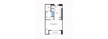 S1 Floor Plan at Los Altos Trinity Green Apartments, Barvin Management, Dallas, TX
