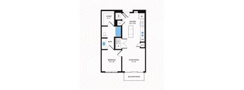S2 Floor Plan at Los Altos Trinity Green Apartments, Barvin Management, Dallas, TX