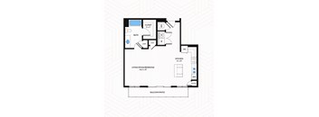 S3 Floor Plan at Los Altos Trinity Green Apartments, Barvin Management, Dallas, TX