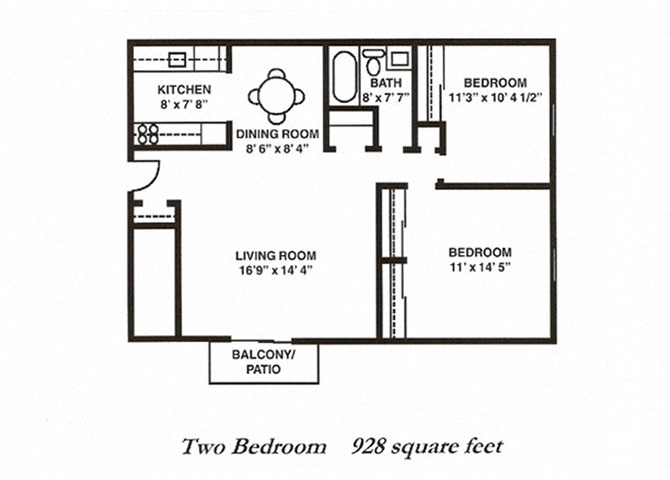 Garden Apartment Floor Plan