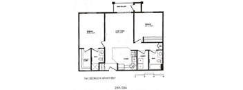 a floor plan of a two bedroom apartment