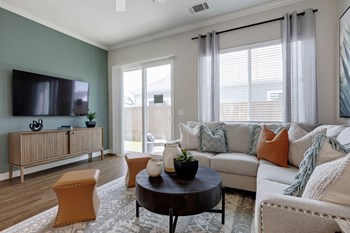Living Room With TV Living Room With TV at Avilla Fossil Creek, Texas, 76131 - Photo Gallery 5