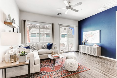 Living Room With Television  at Avilla Camelback Ranch, Phoenix, AZ
