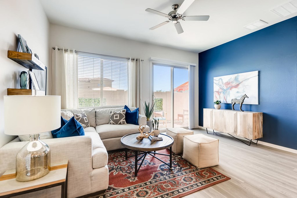 Living Room With Expansive Window at Avilla Meadows, Surprise, Arizona