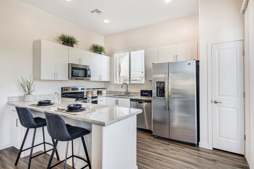 Fitted Kitchen With Island Dining at Avilla Gateway, Phoenix, 85037