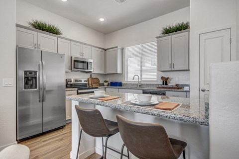 Gourmet Kitchen with Island at Avilla Enclave, Mesa, AZ 85212