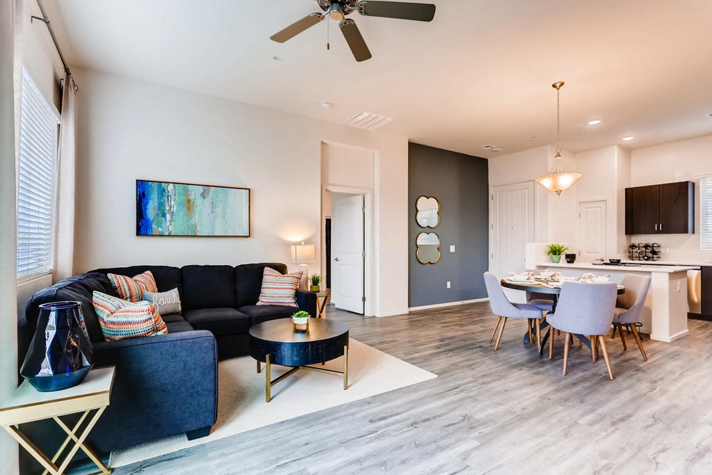 Living Room With Dining Area at Avilla Lehi Crossing, Arizona