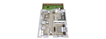 Redesigned 1 bed, 1 bath home at Avilla Boat Club in Fort Worth, TX.