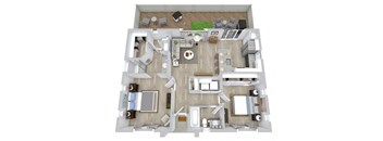 2 bed 2 bath floor plan at Avilla Mystic, Peoria, AZ, 85383s