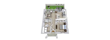 1 bed 1 bath floor plan at Avilla Silver Palm, Florida, 34638