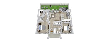 2 bed 2 bath floor plan at Avilla Silver Palm, Land O Lakes, FL 34638