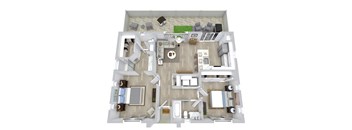 2 bed 2 bath floor plan at Avilla Mystic, Peoria, AZ 85383