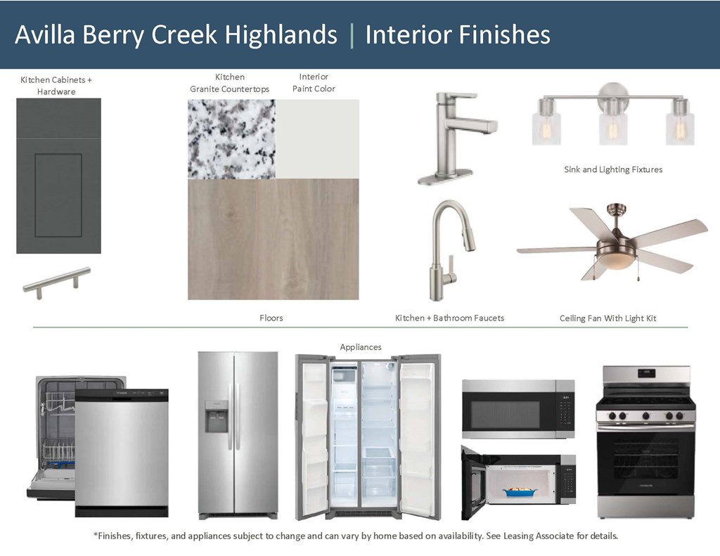 Interior Finishes at Avilla Berry Creek Highlands  Apartments, Georgetown, Texas
