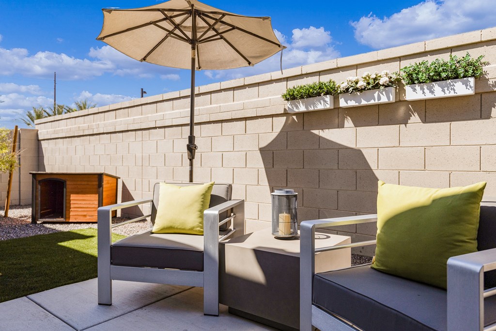 Private Backyard Sitting Area at Avilla Magnolia, Phoenix, AZ 85043