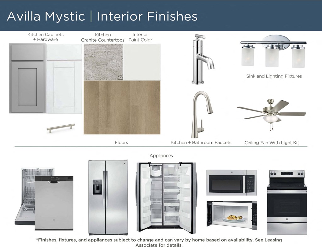Interior Finishes at Avilla Mystic, Peoria, AZ 85353
