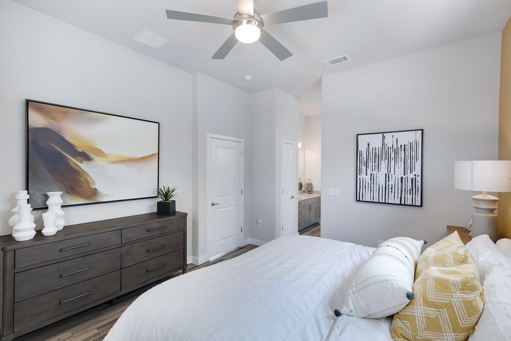 Primary bedroom at Avilla Oakridge in Forney, TX.