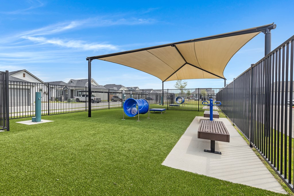 Dog park and agility equipment for your furry friends at Avilla Oakridge in Forney, TX.
