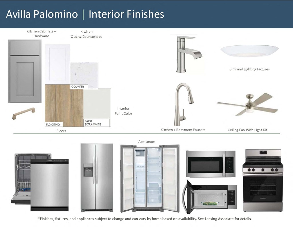 Interior Finishes at Avilla Palomino, Glendale, AZ 85302