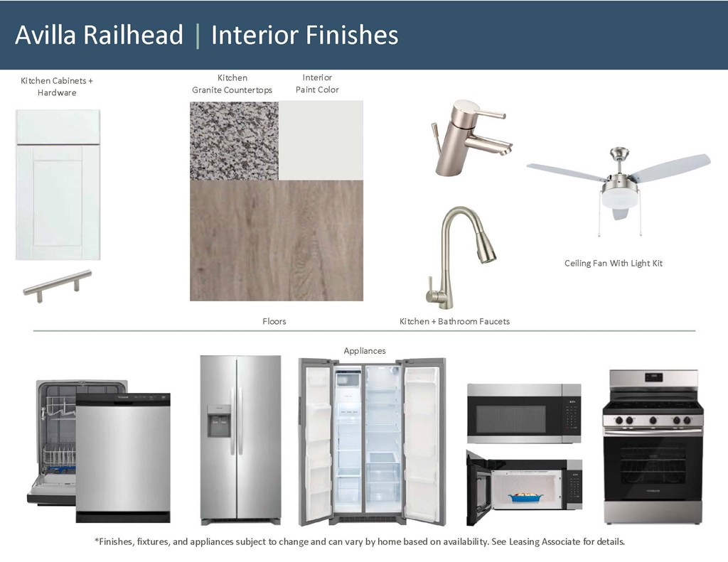 Interior Finishes at Avilla Railhead, Cleburne, TX 76033