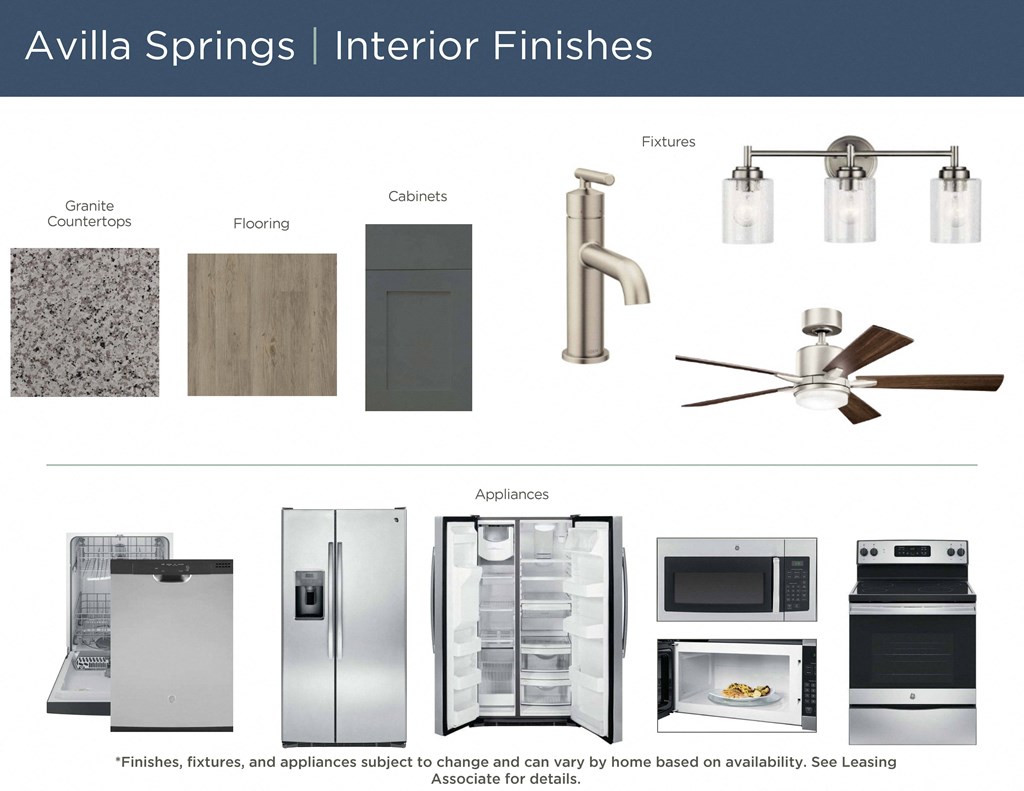 Interior Finishes at Avilla Springs, Melissa, TX 75454