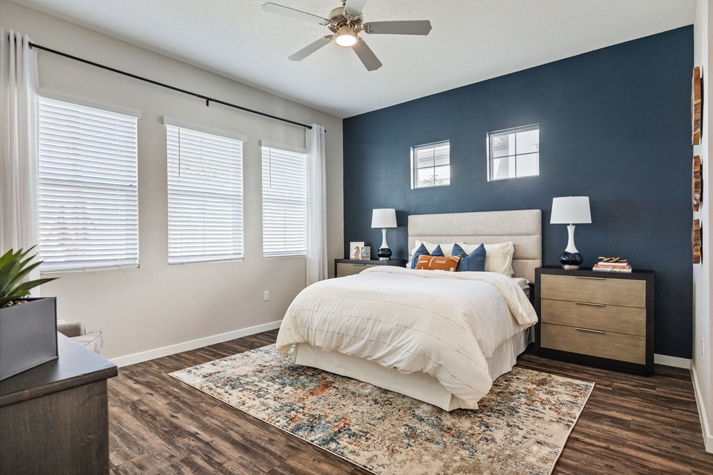 Bedroom With Expansive Windows at Avilla Suncoast, Odessa, FL