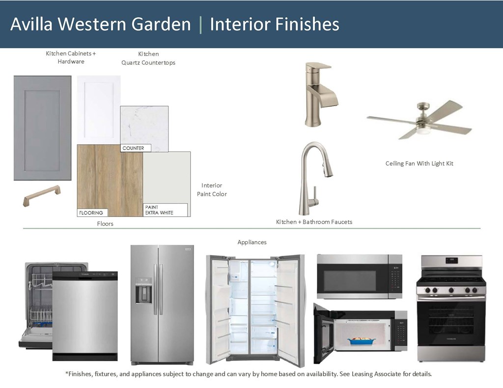Interior Finishes at Avilla Western Garden, Phoenix, AZ 85307