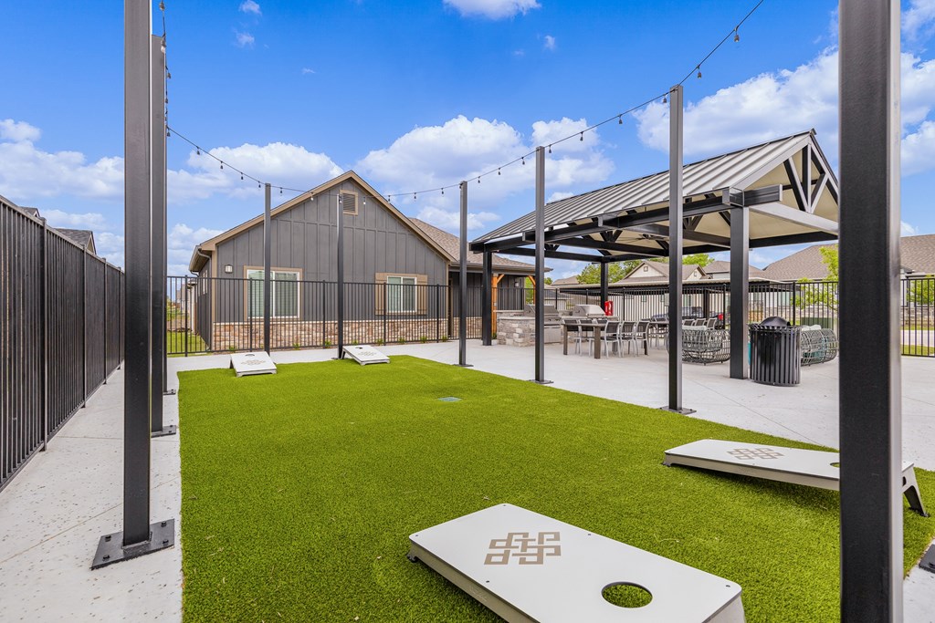 Outdoor Green Area Outdoor Green Area at Avilla Rio Oaks, Liberty Hill, TX 78642