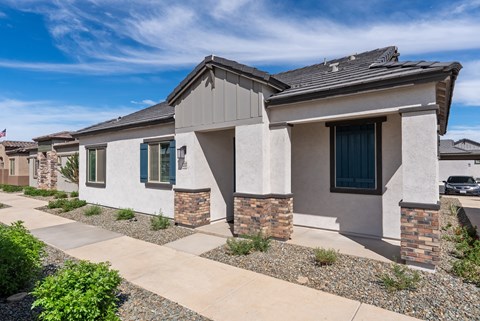Private entrances and porches at Avilla Bella Camino, San Tan Valley, AZ 85143
