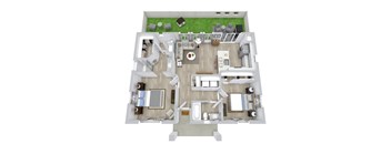 2 bed 2 bath floor plan at Avilla Cypress Creek, Sun City Center, FL 33573