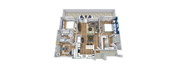 3 Bed 2 Bath Floor Plan at Avilla Lehi Crossing, Arizona, 85213