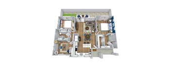 3 bed 2 bath floor plan at Avilla Deer Valley, Phoenix, AZ 85085