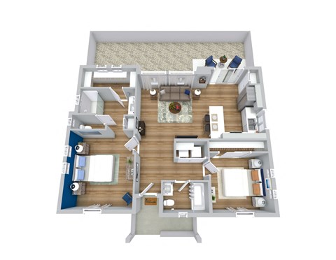 2 Bed 2 Bath Floor Plan at Avilla Lehi Crossing, Arizona
