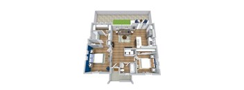 2 Bed 2 Bath Floor Plan at Avilla Meadows, Surprise, 85379